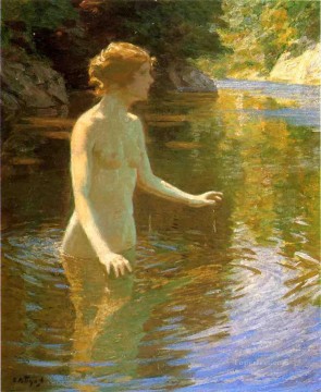 Piscina encantada Impresionista desnudo Edward Henry Potthast Pinturas al óleo